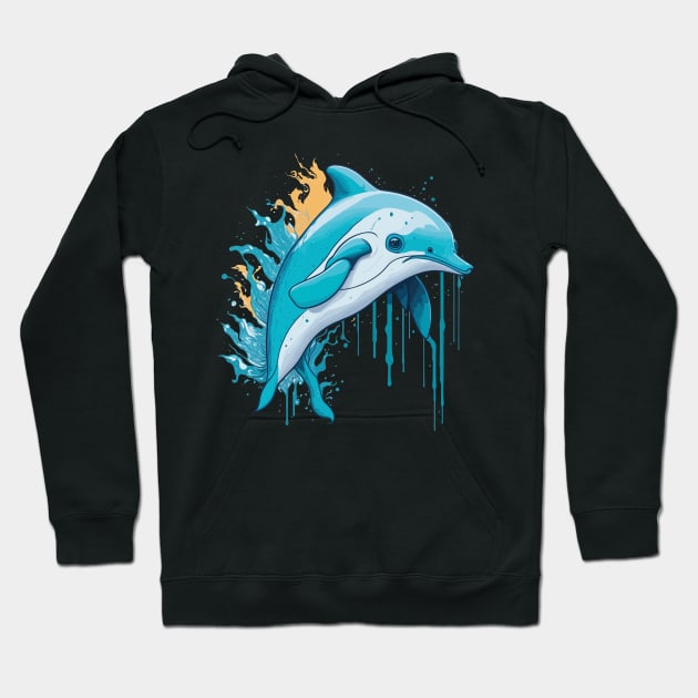 Colorful Dolphin Hoodie by PasifikTee